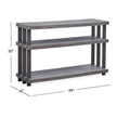 Magnussen Home Eldridge Weathered Gravel And Satin Bronze Rectangular Sofa Table