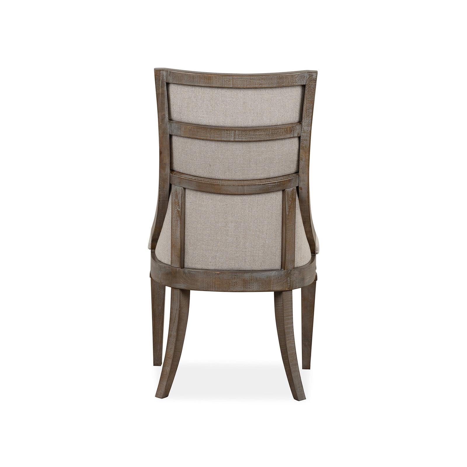 Magnussen Home Lancaster Dovetail Grey Upholstered Arm Chair Set of 2