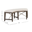 Magnussen Home Westley Falls Graphite Upholstered Bench