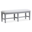 Magnussen Home Charleston Harbor Gray Grey Upholstered Bench