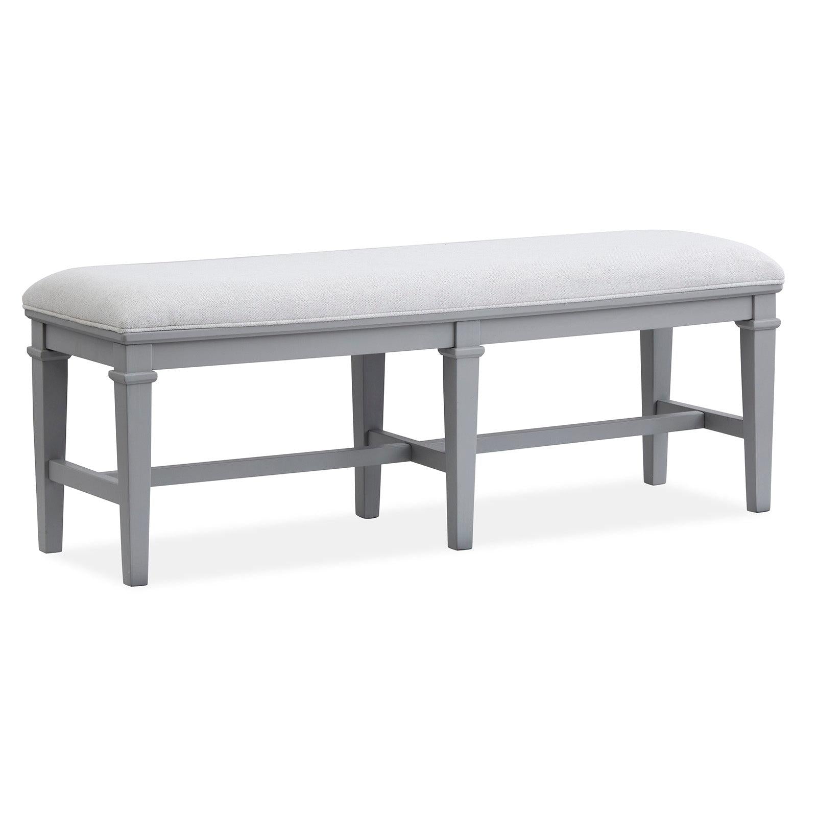 Magnussen Home Charleston Harbor Gray Grey Upholstered Bench
