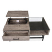 Magnussen Home Fenwick Whitetail Brown And Smoke Glass Rectangular Lift Top Cocktail Table