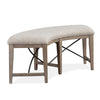 Magnussen Home Paxton Place Dovetail Grey Upholstered Bench