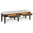 Magnussen Home Westley Falls Graphite Upholstered Bench