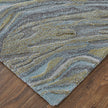 Feizy Kawai 8982F Modern Abstract Rug in Blue/Green/Gray