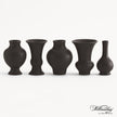 Global Views Matte Black Set of 5 Mini Chinoise Vases
