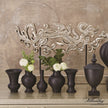 Global Views Matte Black Set of 5 Mini Chinoise Vases