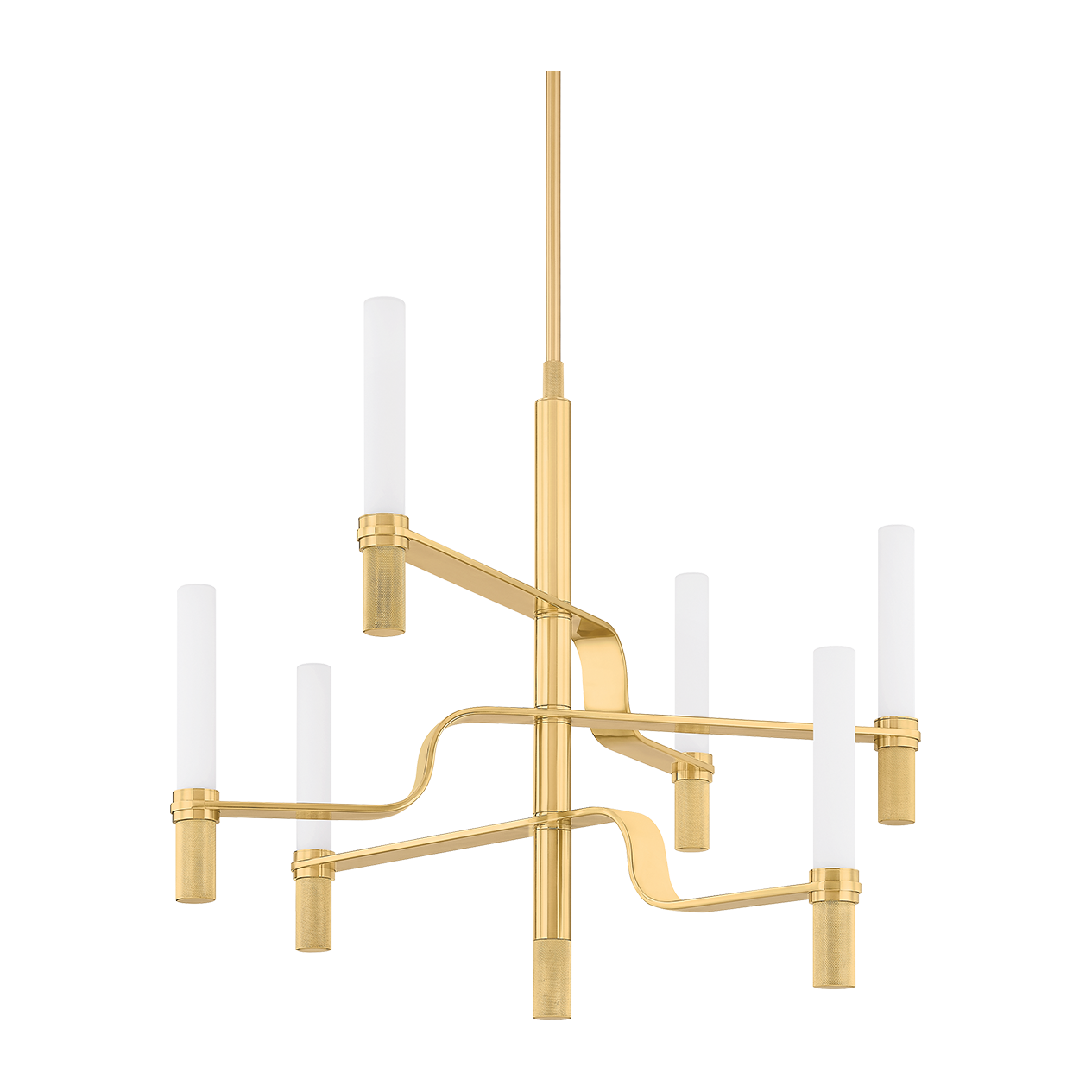 Hudson Valley Lighting Allentown 6 Light 36 inch Aged Brass Chandelier Ceiling Light