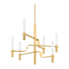 Hudson Valley Lighting Allentown 6 Light 36 inch Aged Brass Chandelier Ceiling Light