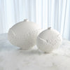 Global Views Matte White Asymmetrical Stipple Vase