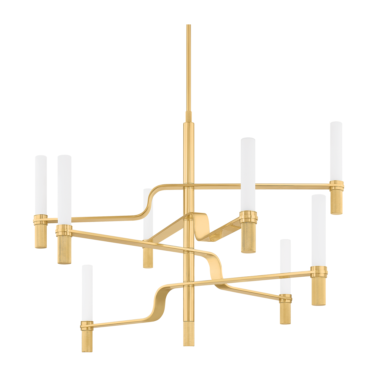 Hudson Valley Lighting Allentown 8 Light 48 inch Aged Brass Chandelier Ceiling Light