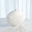Global Views Matte White Asymmetrical Stipple Vase