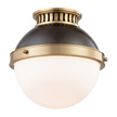 Hudson Valley Lighting Latham 1 Light 9.5 inch Aged/Antique Distressed Bronze Flush Mount Ceiling Light