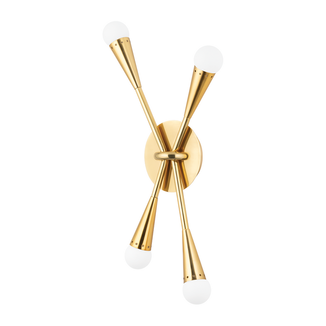 Corbett Aries 4 Light Vintage Polished Brass/Deep Bronze Wall Sconce Wall Light DSC