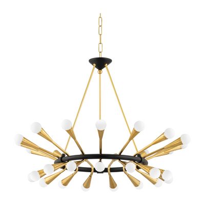 Corbett Aries 30 Light Vintage Polished Brass/Deep Bronze Chandelier Ceiling Light