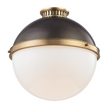 Hudson Valley Lighting Latham 1 Light 14.75 inch Aged/Antique Distressed Bronze Flush Mount Ceiling Light