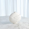 Global Views Matte White Asymmetrical Stipple Vase