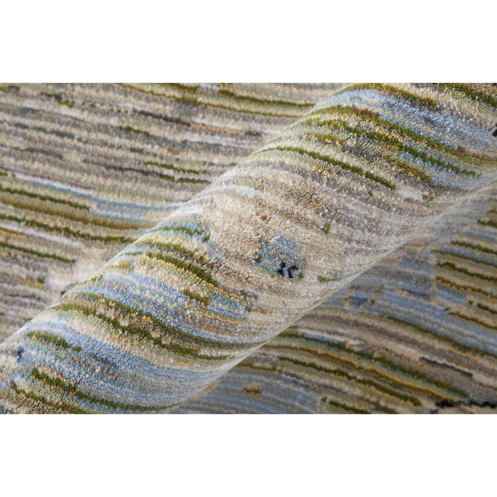 Feizy Melrose 39P3F Traditional Floral & Botanical Rug in Green/Ivory/Blue