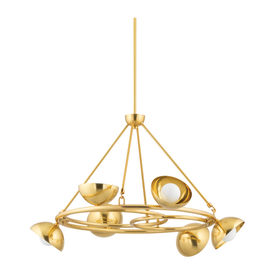 Corbett Oraibi 6 Light Vintage Brass Chandelier Ceiling Light Clearance