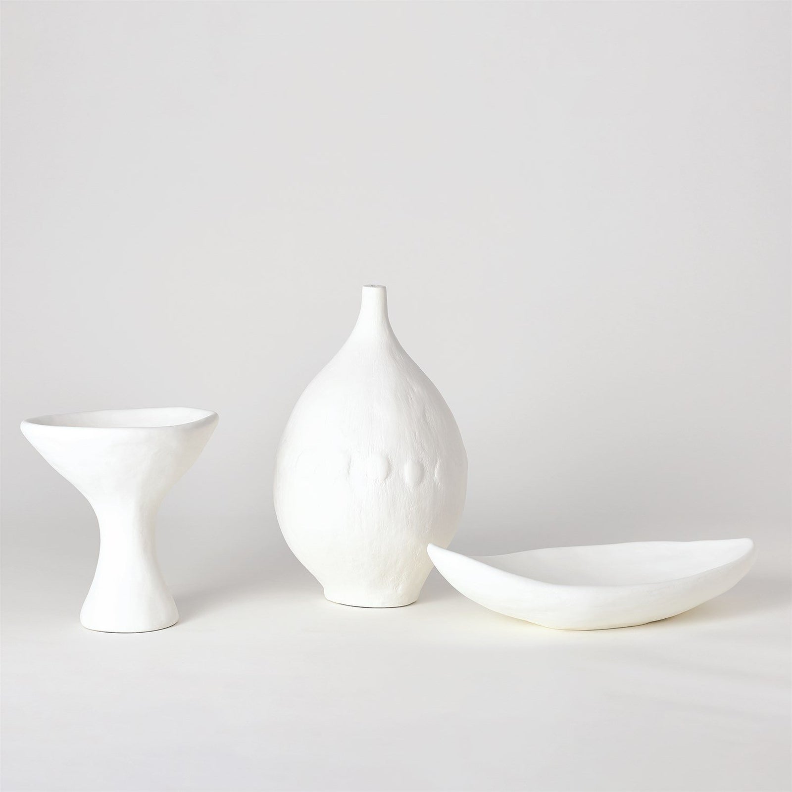 Global Views White Plaster Modernist Vase Clearance