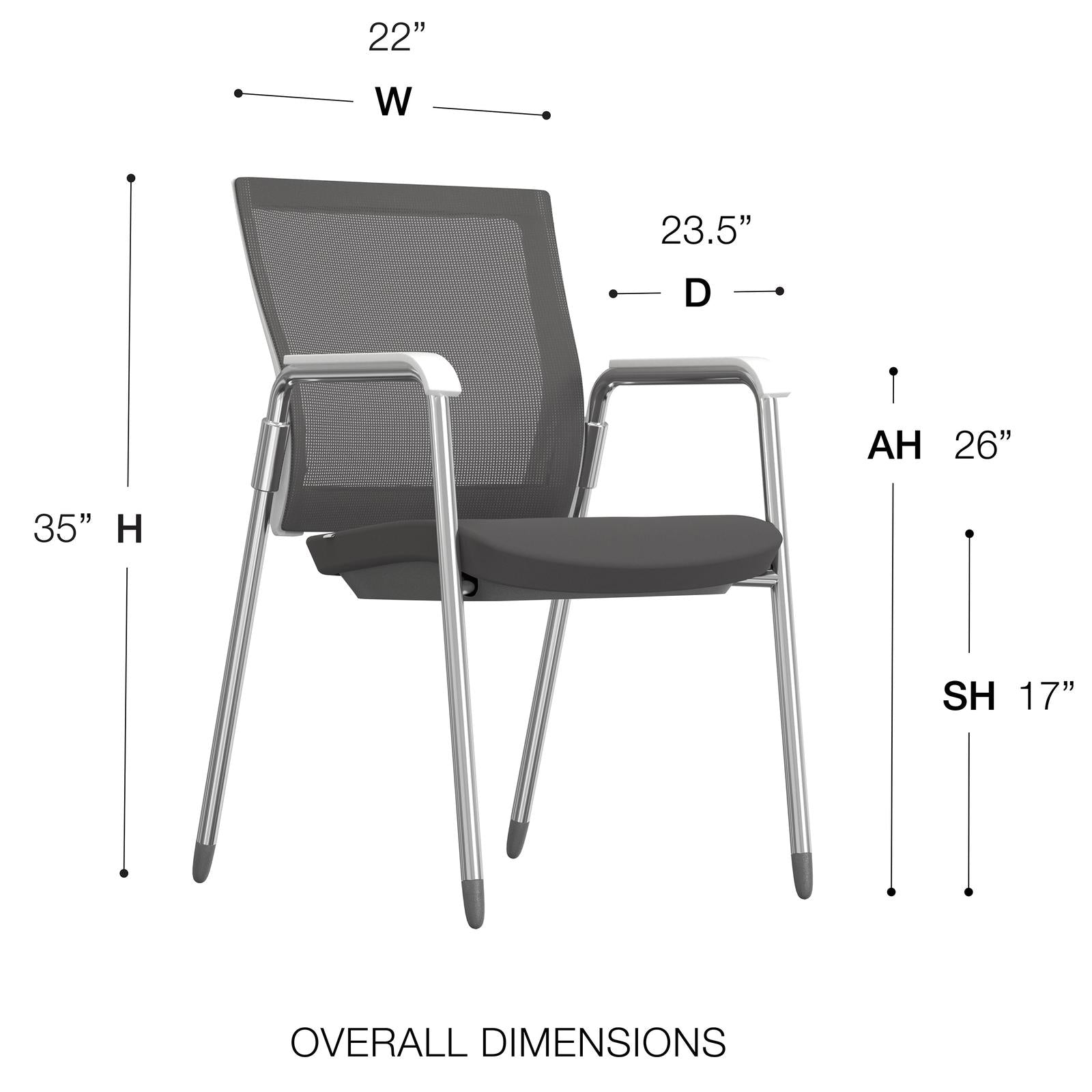 Euro Style Oroblanco Visitor Chair