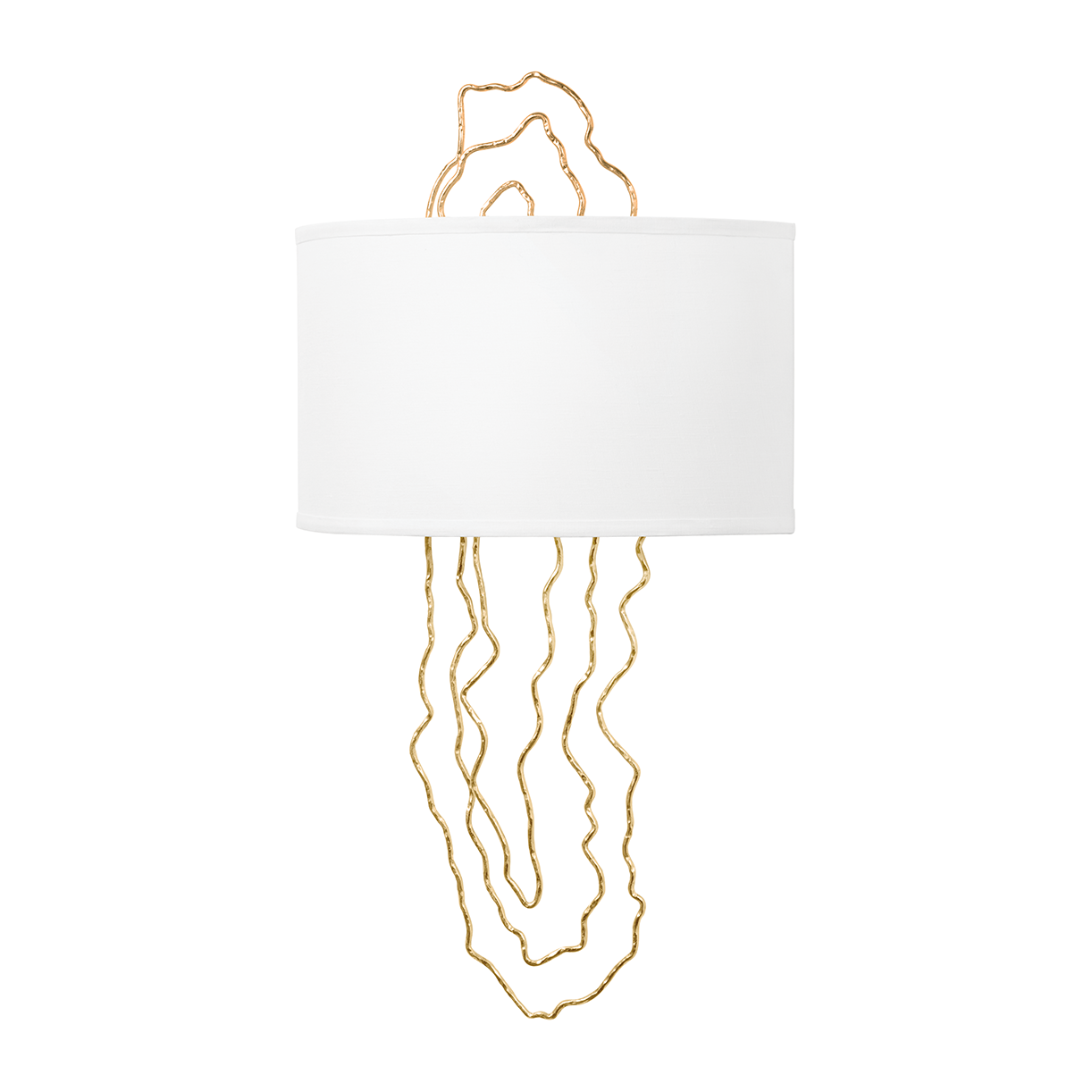 Corbett 5th Avenue 2 Light Vintage Gold Leaf Wall Sconce Wall Light