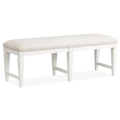 Magnussen Home Willowbrook Egg Shell White Upholstered Bench