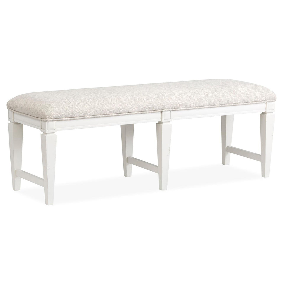 Magnussen Home Willowbrook Egg Shell White Upholstered Bench