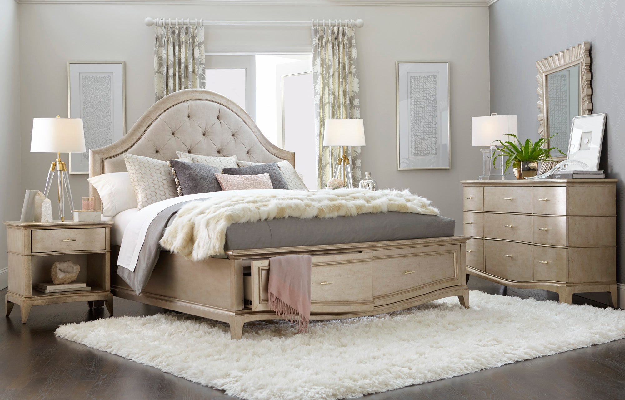 ART Furniture Starlite Panel Bed w/ Storage