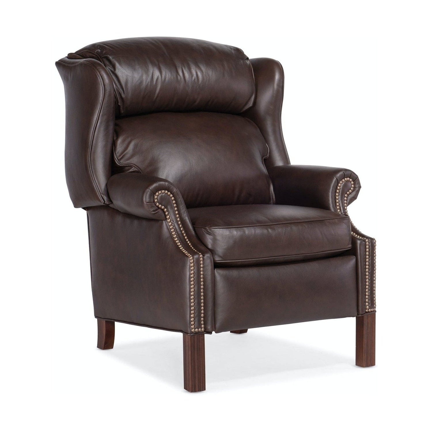 Bradington Young Chippendale Reclining Wing Chair with Pushback Recline - As Shown