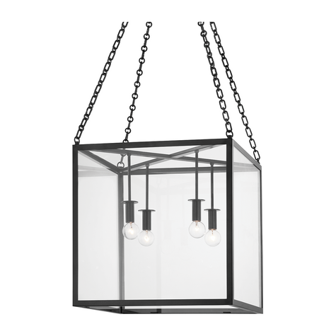 Hudson Valley Lighting Catskill 4 Light 18 inch Lantern Ceiling Light