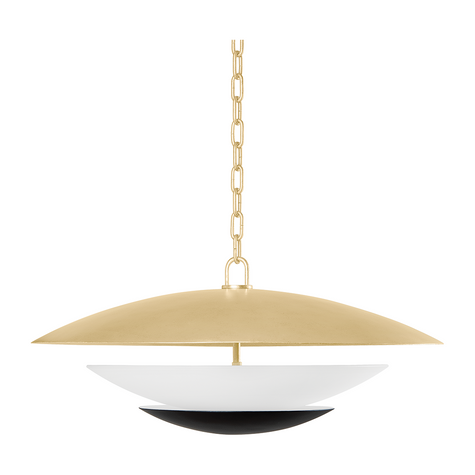 Corbett Adara 4 Light Vintage Gold Leaf And Soft Black Pendant Ceiling Light