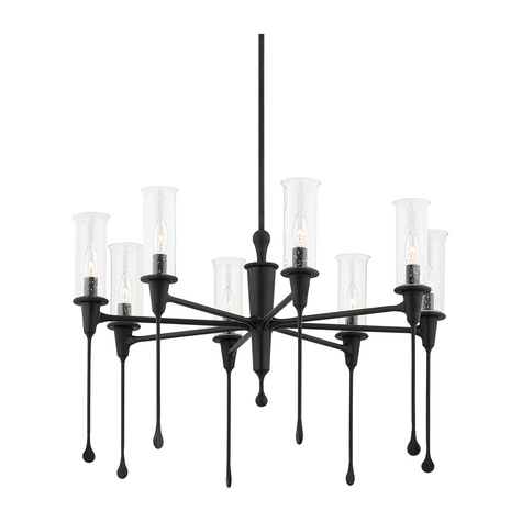 Hudson Valley Lighting Chisel 8 Light 31.75 inch Chandelier Ceiling Light Clearance