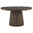 Magnussen Home Kavanaugh Weathered Kona Brown Extendable Round Dining Table