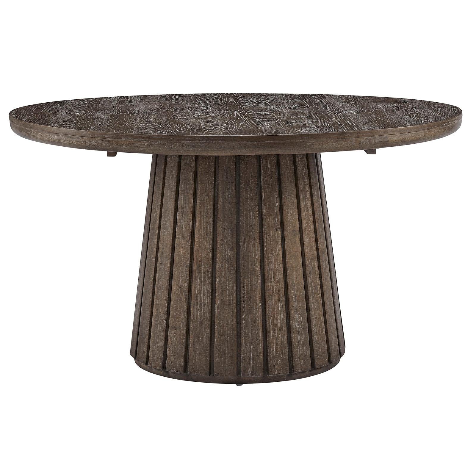 Magnussen Home Kavanaugh Weathered Kona Brown Extendable Round Dining Table