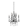 Corbett Aveline 8 Light Black Silver Leaf Chandelier Ceiling Light Clearance