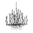 Corbett Aveline 20 Light Black Silver Leaf Chandelier Ceiling Light
