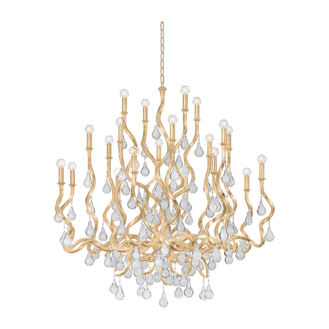 Corbett Aveline 20 Light Gold Leaf Chandelier Ceiling Light