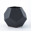 Global Views Matte Black Faceted Vase