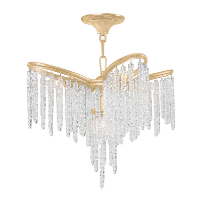 Corbett Pandora 5 Light Gold Leaf Chandelier Ceiling Light Clearance
