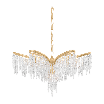Corbett Pandora 7 Light Gold Leaf Chandelier Ceiling Light Clearance
