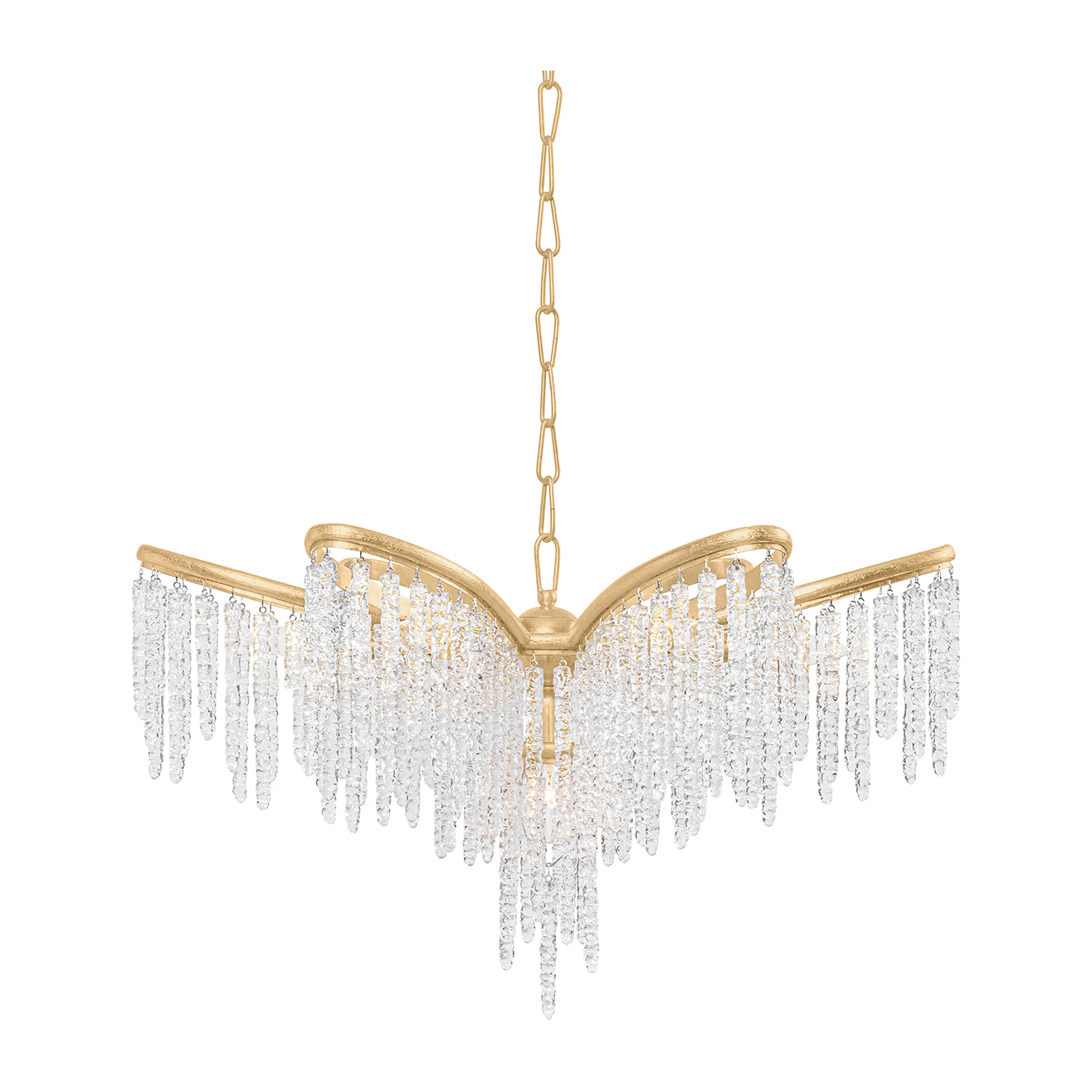 Corbett Pandora 7 Light Gold Leaf Chandelier Ceiling Light Clearance