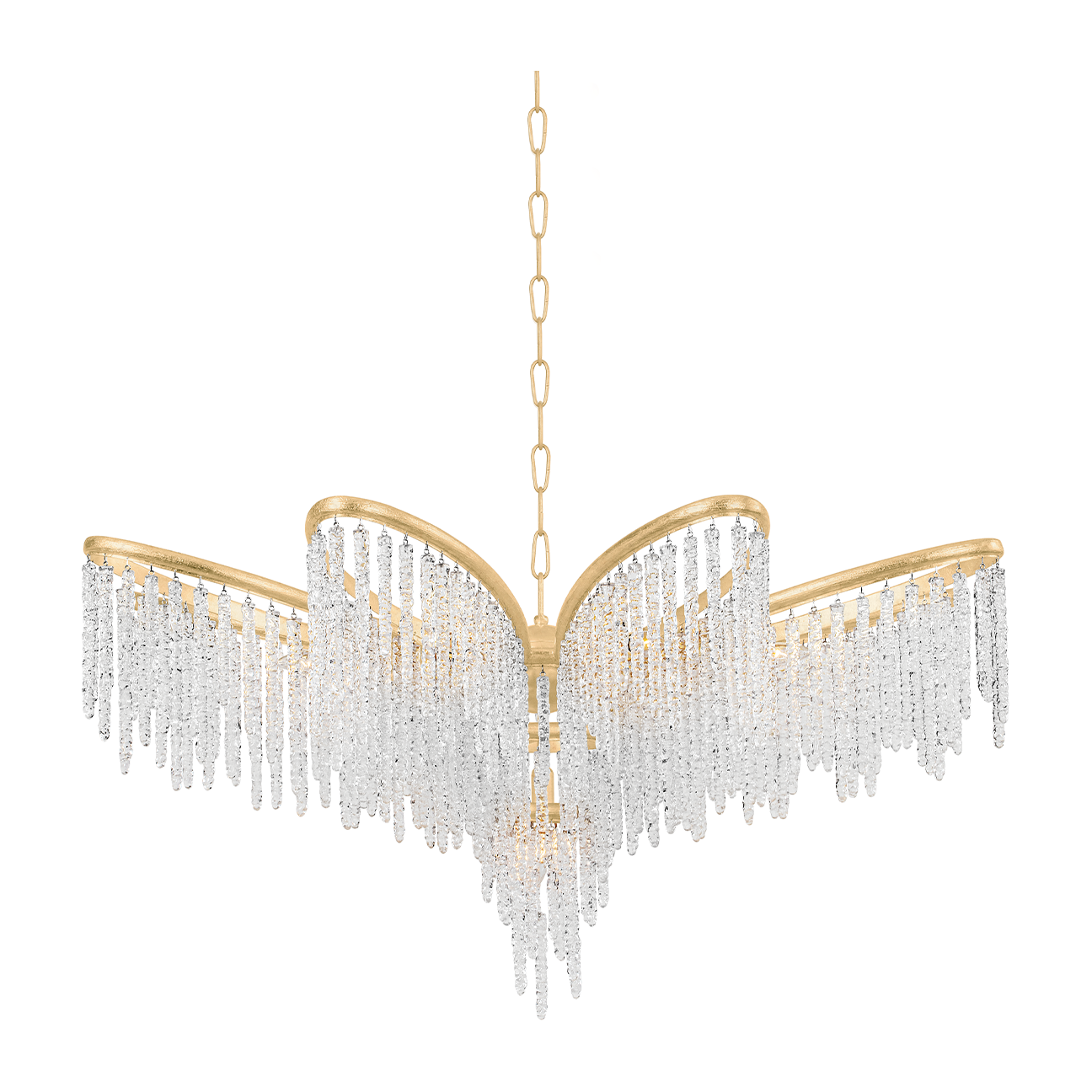 Corbett Pandora 9 Light Gold Leaf Chandelier Ceiling Light