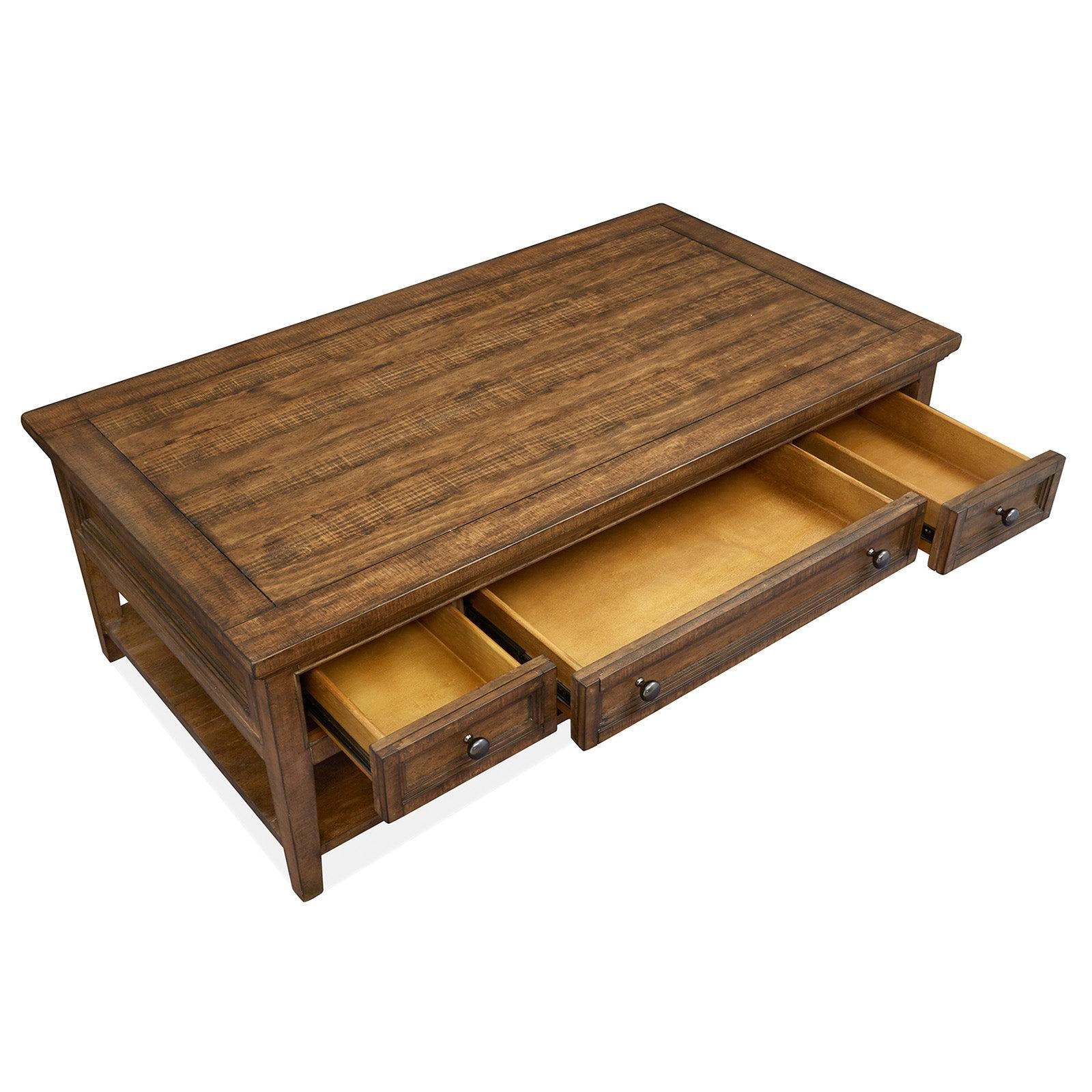 Magnussen Home Bay Creek Toasted Nutmeg Cocktail Table With Casters