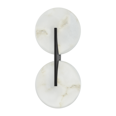 Corbett Asteria 2 Light Black Brass Wall Sconce Wall Light