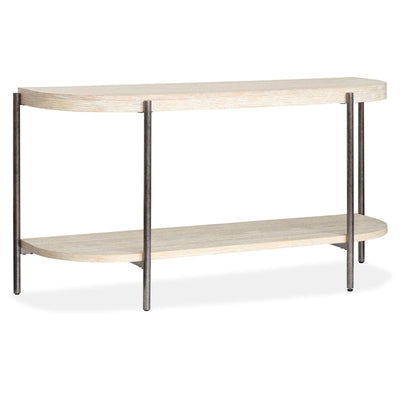 Magnussen Home Jennings Edgecomb Grey And Weathered Antique Nickel Demilune Sofa Table