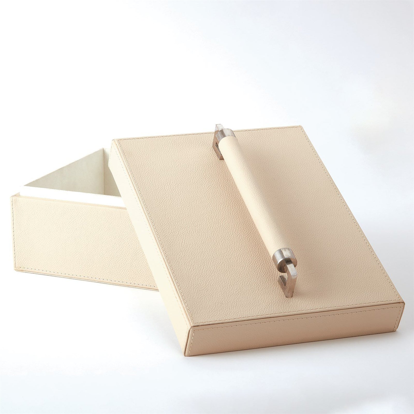 Global Views Wrapped Leather Handle Box