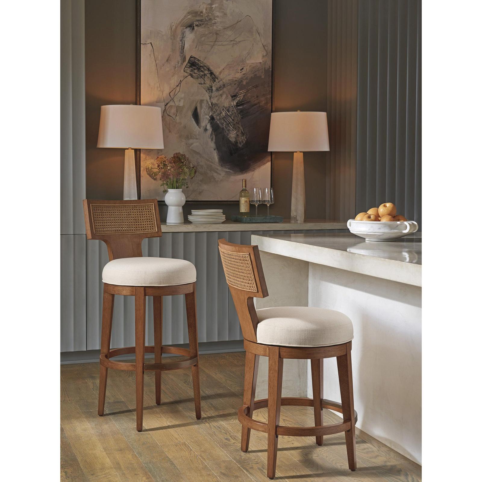 Lexington La Costa Calavera Woven Swivel Bar Stool