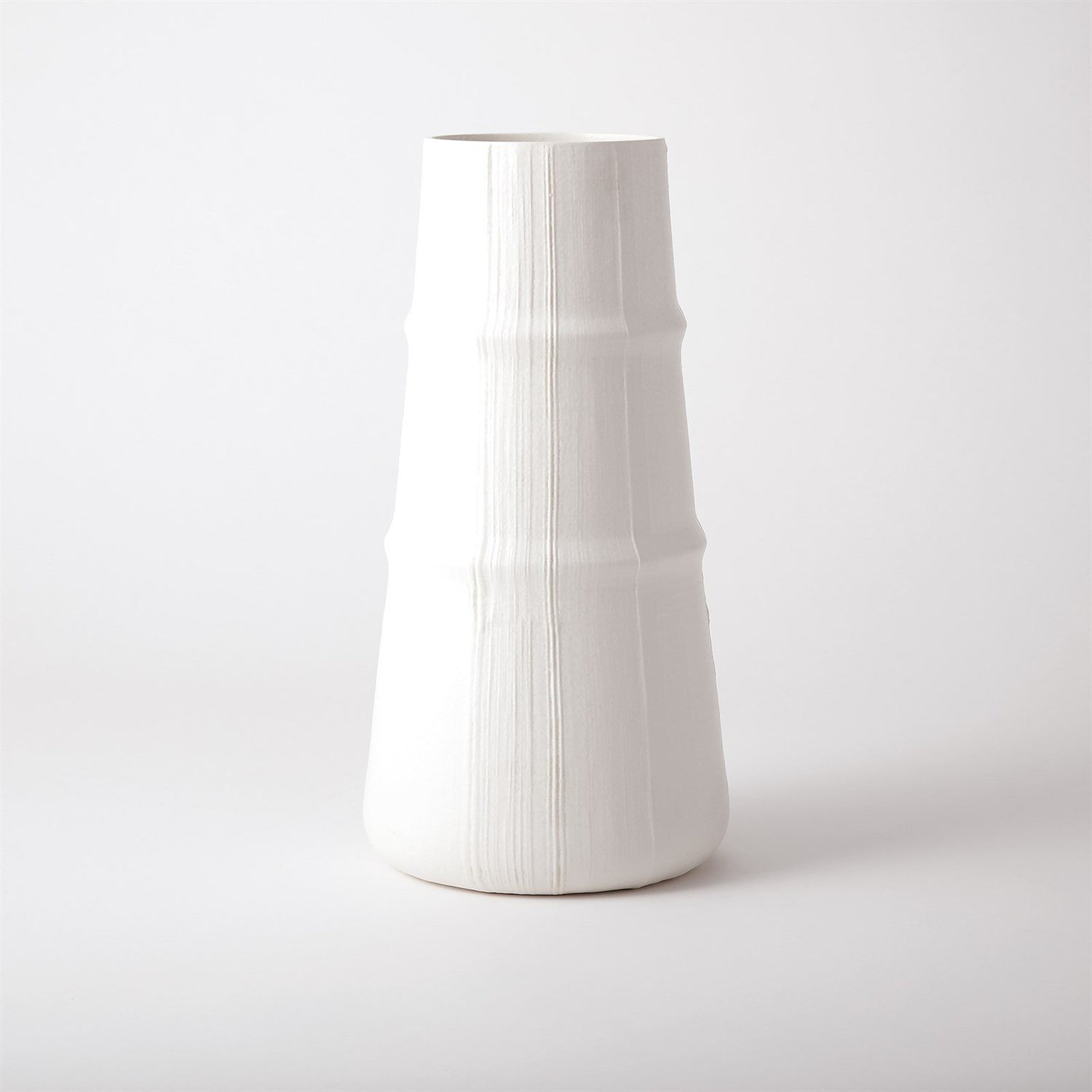 Global Views Soft White Linen Vase