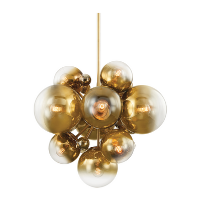 Corbett Kyoto 13 Light Vintage Polished Brass Chandelier Ceiling Light
